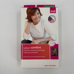 NEW!  Mediven Comfort Medical Compression Stockings Ebony TB OT 20-30 IV